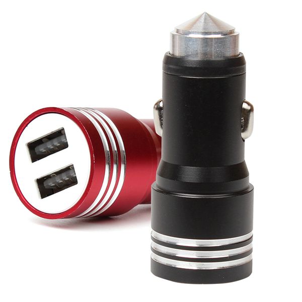 factory promotional printing 2-port smart usb car charger with emergency safety hammer
factory promotional printing 2-port smart usb car charger with emergency safety hammer