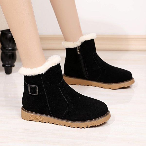 women boots winter warm snow boots women faux suede ankle for female winter shoes botas mujer plush shoes woman, Black
women boots winter warm snow boots women faux suede ankle for female winter shoes botas mujer plush shoes woman, Black