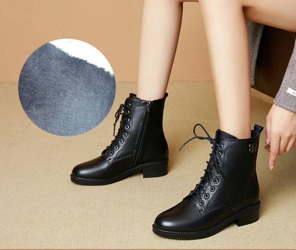 leather boots women 2020 new fall/winter first layer leather small leather boots british 3.5cm low heel mid-heel women's shoes, Black
leather boots women 2020 new fall/winter first layer leather small leather boots british 3.5cm low heel mid-heel women's shoes, Black