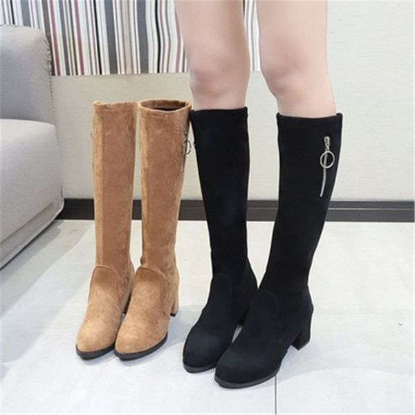 2020 осень женщины boots мода flock колено высокие сапоги площади высокий каблук zipper long удобный круглый носок женская обувь черный, Black
2020 осень женщины boots мода flock колено высокие сапоги площади высокий каблук zipper long удобный круглый носок женская обувь черный, Black