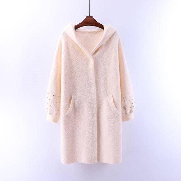 2020 winter women sweet hooded plush soft faux mink cardigan wool coat female thick warm outerwear woolen overcoat jacket k138, Black
2020 winter women sweet hooded plush soft faux mink cardigan wool coat female thick warm outerwear woolen overcoat jacket k138, Black