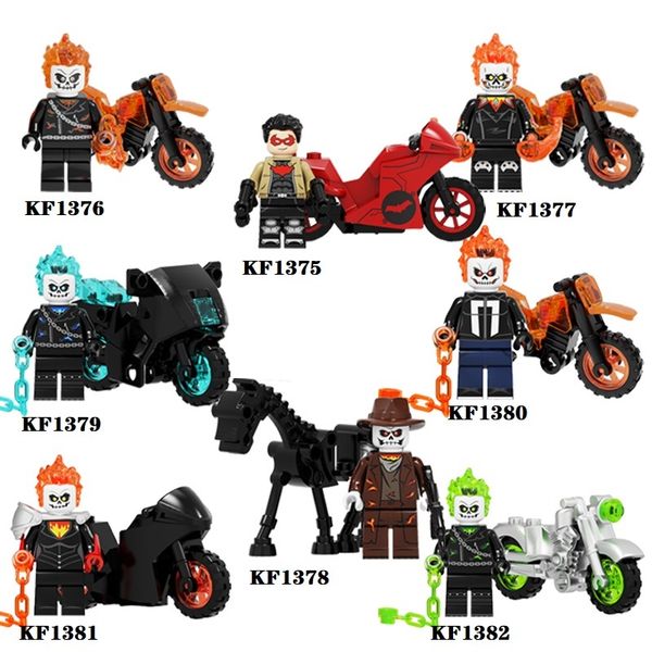 ghost rider with motorcycle building block red hood action figures for children collection toys kf6120 
ghost rider with motorcycle building block red hood action figures for children collection toys kf6120