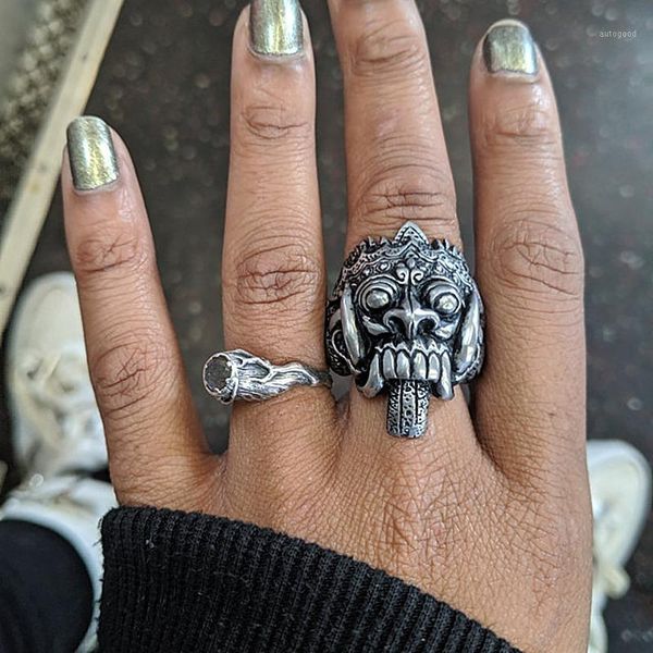 cluster rings eyhimd barong bali balinesse skull stainless steel men's women's motorcycle biker rock punk jewelry1, Golden;silver
cluster rings eyhimd barong bali balinesse skull stainless steel men's women's motorcycle biker rock punk jewelry1, Golden;silver