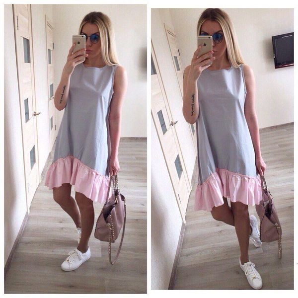 2021 casual loose patchwork sleeveless ruffles o-neck mini dress fashion women summer dresses vestidos drop shipping, Black;gray
2021 casual loose patchwork sleeveless ruffles o-neck mini dress fashion women summer dresses vestidos drop shipping, Black;gray