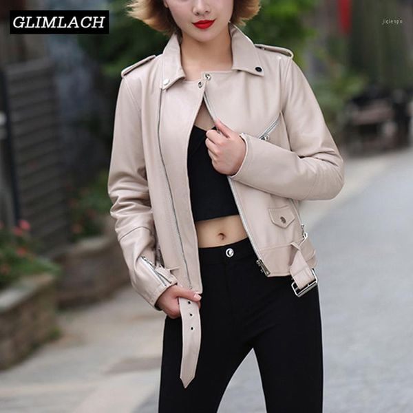 women's leather & faux 2021 women motorcycle real jacket lambskin genuine slim short coat ladies streetwear with belt1, Black
women's leather & faux 2021 women motorcycle real jacket lambskin genuine slim short coat ladies streetwear with belt1, Black