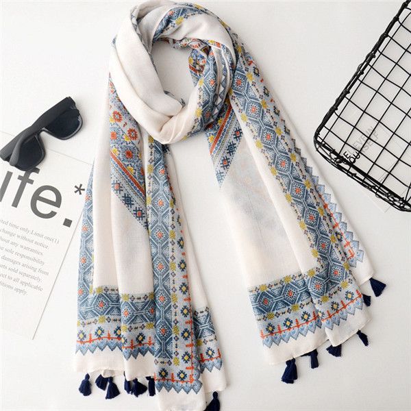 bohemian ethnic style cotton and linen scarf summer travel suntan shawl p beach towel a variety of scarves, Blue;gray
bohemian ethnic style cotton and linen scarf summer travel suntan shawl p beach towel a variety of scarves, Blue;gray