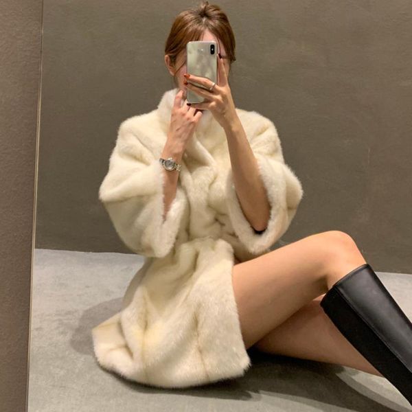 women's fur & faux lucyever winter thick coat women fluffy shirring slim long coats woman 2021 korean style luxurious white clothes fem, Black
women's fur & faux lucyever winter thick coat women fluffy shirring slim long coats woman 2021 korean style luxurious white clothes fem, Black
