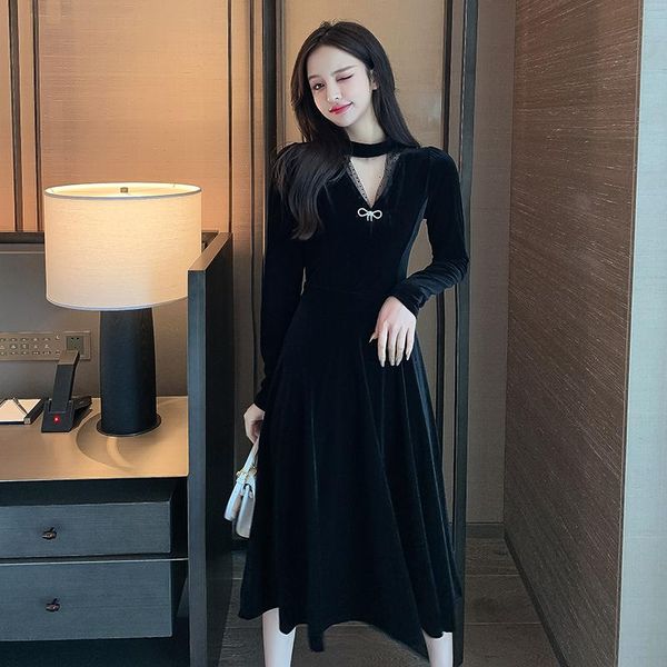 casual dresses coigarsam women one-piece dress korean spring high waist black 2023, Black;gray
casual dresses coigarsam women one-piece dress korean spring high waist black 2023, Black;gray