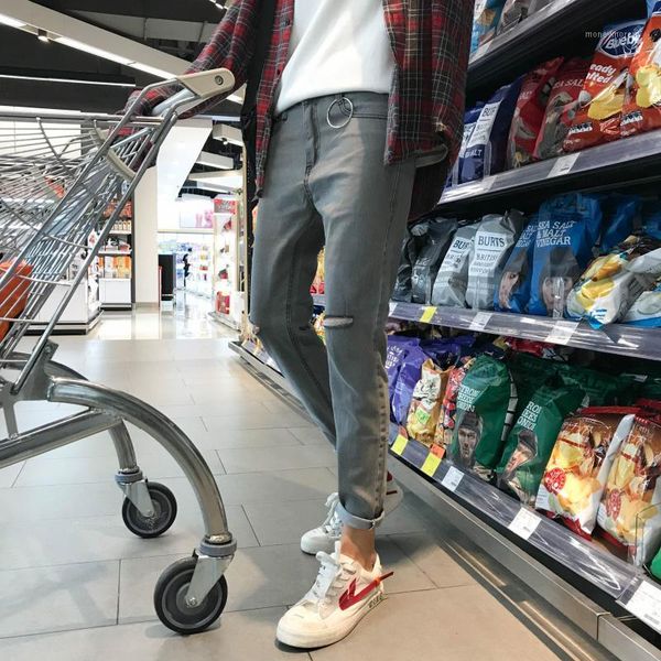 men's jeans bxyichen original 2021 pants korean hole slim feet nine points pencil male ins tide1, Blue
men's jeans bxyichen original 2021 pants korean hole slim feet nine points pencil male ins tide1, Blue