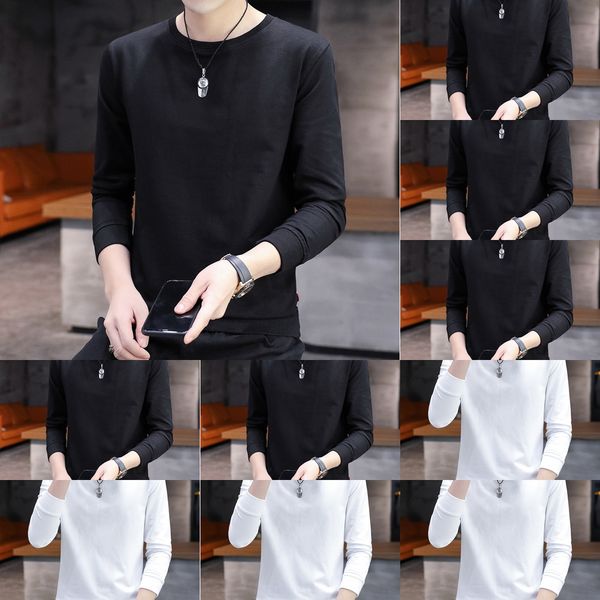 new round neck sweater t- korean version thickened plush men's bottoming shirt long sleeve men's t-shirt and sweater d8myn, Black
new round neck sweater t- korean version thickened plush men's bottoming shirt long sleeve men's t-shirt and sweater d8myn, Black