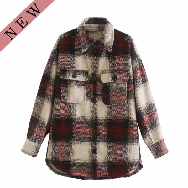 autumn 2021 new vintage thick plaid shirt luxury designer kpop woman streetwear clothes blw4 u5mx, Black;brown
autumn 2021 new vintage thick plaid shirt luxury designer kpop woman streetwear clothes blw4 u5mx, Black;brown