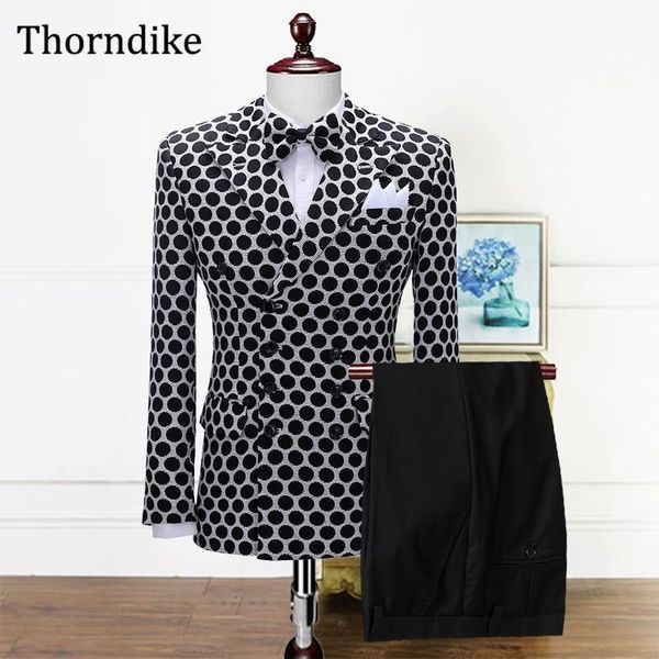 thorndike new fashion mens tuxedos custom made big peaked lapel double breasted groom wedding party suits 3 pcs blazer+vest+pant1, White;black
thorndike new fashion mens tuxedos custom made big peaked lapel double breasted groom wedding party suits 3 pcs blazer+vest+pant1, White;black