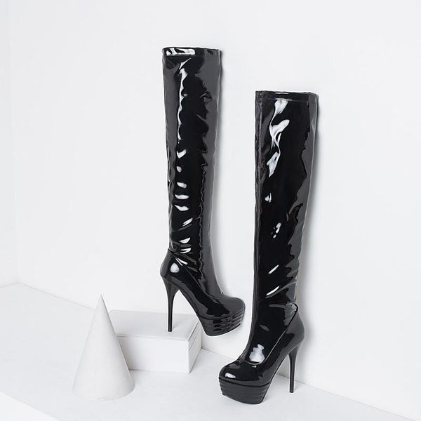 over the knee high boots women winter snow high heels platform boots shoes party wedding shoes woman size 41 42 431, Black
over the knee high boots women winter snow high heels platform boots shoes party wedding shoes woman size 41 42 431, Black