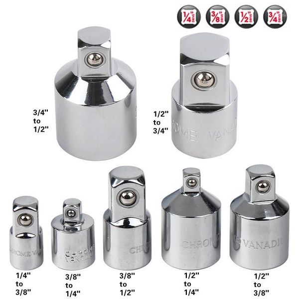 hi-spec 1/4 3/8 1/2 3/4 drive socket adapter converter reducer air socket wrench adapter set connection rod hand tools set1
hi-spec 1/4 3/8 1/2 3/4 drive socket adapter converter reducer air socket wrench adapter set connection rod hand tools set1