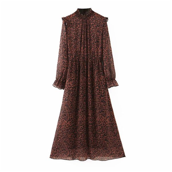 vintage leopard print pleated midi dress women animal pattern long sleeve ruffles elastic waist 2020 casual dresses vestidos lj201203, White;black
vintage leopard print pleated midi dress women animal pattern long sleeve ruffles elastic waist 2020 casual dresses vestidos lj201203, White;black
