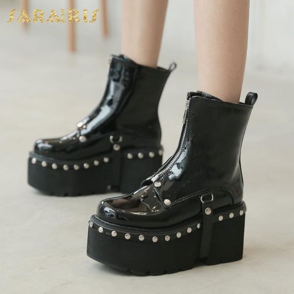 sarairis 2021 новый дизайн платформы punk style высокого качества обувь женщин bootie молнии заклепки высокие каблуки роскоши ins горячие са, Black
sarairis 2021 новый дизайн платформы punk style высокого качества обувь женщин bootie молнии заклепки высокие каблуки роскоши ins горячие са, Black