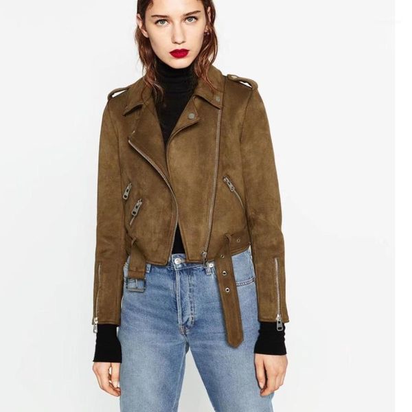 women autumn winter suede faux leather jackets lady fashion matte motorcycle coat biker gray pink beige outwear1, Black
women autumn winter suede faux leather jackets lady fashion matte motorcycle coat biker gray pink beige outwear1, Black