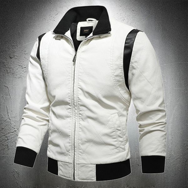 2021 new autumn and spring white jacket stand collar slim fit korean style clothing men pu leather coat cyxg, Black
2021 new autumn and spring white jacket stand collar slim fit korean style clothing men pu leather coat cyxg, Black