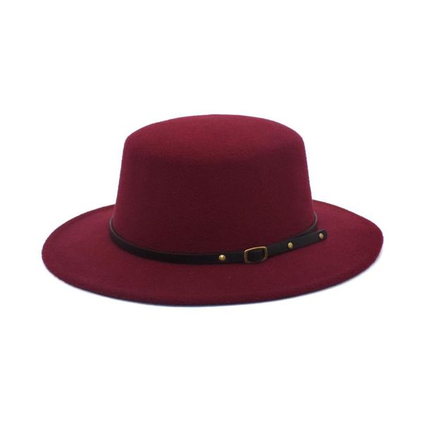 wide brim hats classic solid color fedora hat women wool flat bowler man jazz cap elegant lady p21, Blue;gray
wide brim hats classic solid color fedora hat women wool flat bowler man jazz cap elegant lady p21, Blue;gray