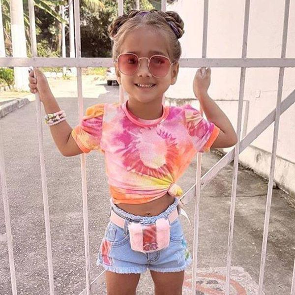 menoea 2021 summer 1-6years kids baby girl outfits 2pcs short sleeve colorful printing t shirt short jeans denim shorts set, White
menoea 2021 summer 1-6years kids baby girl outfits 2pcs short sleeve colorful printing t shirt short jeans denim shorts set, White
