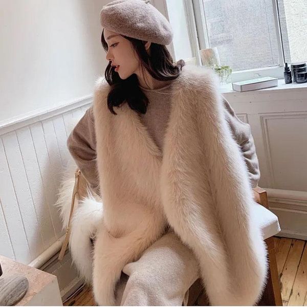 2020 autumn and winter imitation fur women vest coat women's mid-length imitation fur waistcoat vest coat1, Black
2020 autumn and winter imitation fur women vest coat women's mid-length imitation fur waistcoat vest coat1, Black