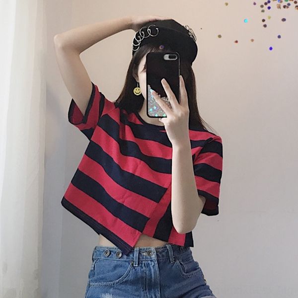 eodrk neck summer t 2020 loose stripe roundwomen's short sleeve korean harajuku style short irregular bottoming shirtt-shirt shirt sh, White
eodrk neck summer t 2020 loose stripe roundwomen's short sleeve korean harajuku style short irregular bottoming shirtt-shirt shirt sh, White