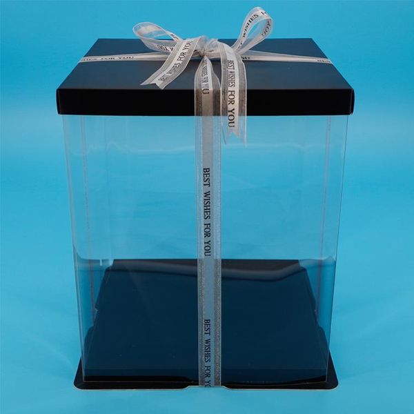 gift wrap 2pcs 26*26*18cm clear bakery package box black plastic cake for birthday packaging
gift wrap 2pcs 26*26*18cm clear bakery package box black plastic cake for birthday packaging