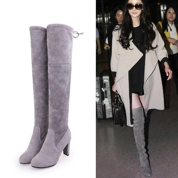 boots 2021 autumn style european and american-style over-the-knee nubuck leather chunky-heel high heels plus-siz, Black
boots 2021 autumn style european and american-style over-the-knee nubuck leather chunky-heel high heels plus-siz, Black