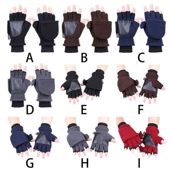 women men winter polar fleece half finger flip gloves double layer thicken touch screen fingerless convertible mittens warm, Blue;gray
women men winter polar fleece half finger flip gloves double layer thicken touch screen fingerless convertible mittens warm, Blue;gray