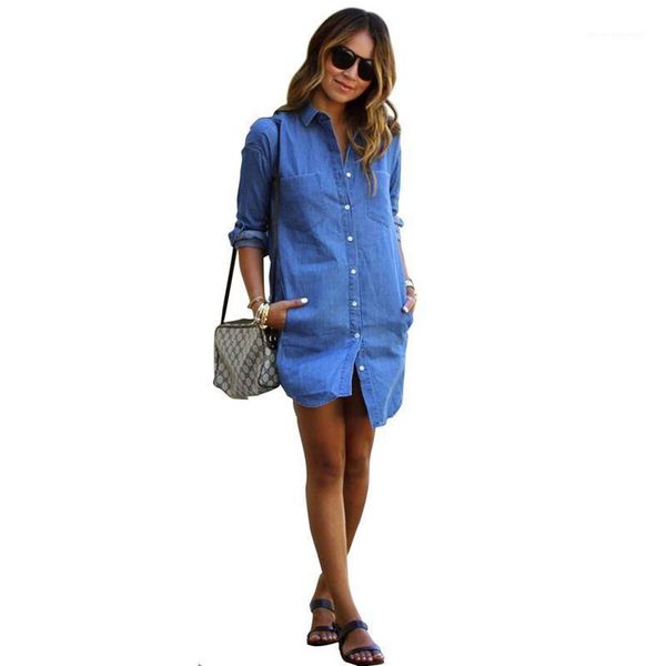 wholesale- j08 summer/autumn fashion women long sleeve loose imitation denim mini dress casual long jeans t shirt dress1, White;black
wholesale- j08 summer/autumn fashion women long sleeve loose imitation denim mini dress casual long jeans t shirt dress1, White;black