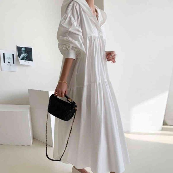 casual dresses galcaur vintage dress for women hooded collar lantern long sleeve patchwork loose korean female fall clothing czth, Black;gray
casual dresses galcaur vintage dress for women hooded collar lantern long sleeve patchwork loose korean female fall clothing czth, Black;gray
