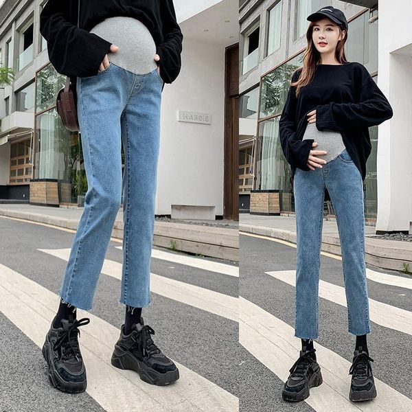 maternity bottoms 6089# autumn spring 9/10 denim jeans high waist belly slim straight pants clothes for pregnant women pregnancy trouser1, White
maternity bottoms 6089# autumn spring 9/10 denim jeans high waist belly slim straight pants clothes for pregnant women pregnancy trouser1, White