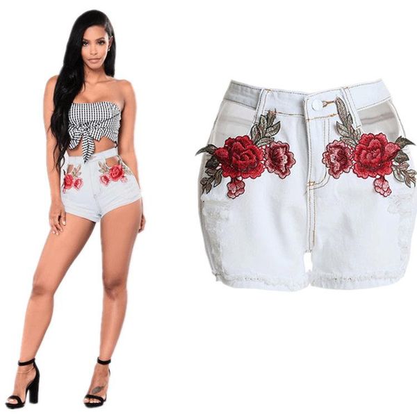women's jeans mid waist plus size woman skinny pattern summer shorts for pockets embroidery denim, Blue
women's jeans mid waist plus size woman skinny pattern summer shorts for pockets embroidery denim, Blue