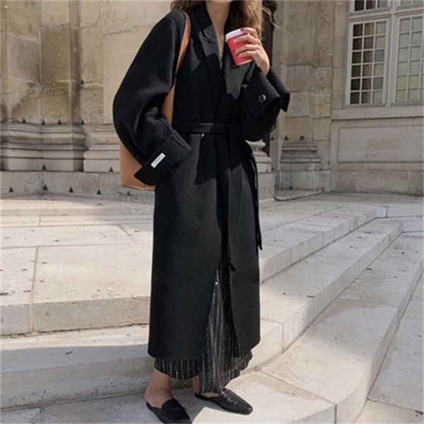 cashmere women's long 2021 autumn and winter new korean leisure cotton padded high-end woolen coat, Black
cashmere women's long 2021 autumn and winter new korean leisure cotton padded high-end woolen coat, Black
