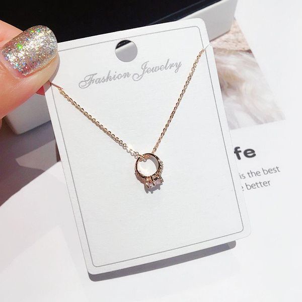pendant necklaces high-end cubic zircon necklace rose gold color cz crystal round fashion women jewelry, Silver
pendant necklaces high-end cubic zircon necklace rose gold color cz crystal round fashion women jewelry, Silver
