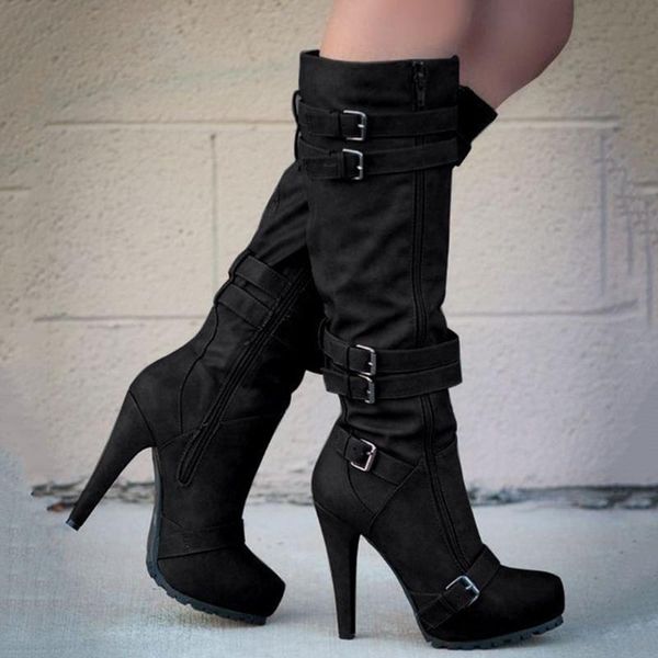 boots winter spring european american style side zipper round head high stiletto belt buckle ladies plus size long glueing shoes, Black
boots winter spring european american style side zipper round head high stiletto belt buckle ladies plus size long glueing shoes, Black