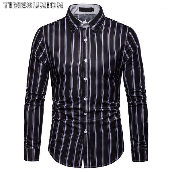 classic striped men long sleeve shirt fashion slim fit lightweight button-down classic male smart casual shirts1, White;black
classic striped men long sleeve shirt fashion slim fit lightweight button-down classic male smart casual shirts1, White;black