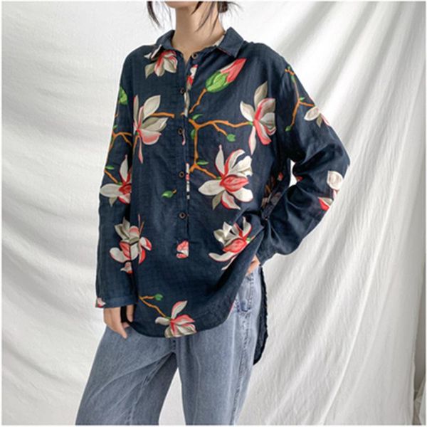 2020 new arrival autumn arts style women floral print single-breasted shirt turn-down collar long sleeve cotton blouse a454, White
2020 new arrival autumn arts style women floral print single-breasted shirt turn-down collar long sleeve cotton blouse a454, White