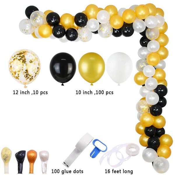 113 шт. / установите черный золотой латексные шары arch kit confetti латекс ballon свадьба день рождения гирлянда детская душевая душ фон де
113 шт. / установите черный золотой латексные шары arch kit confetti латекс ballon свадьба день рождения гирлянда детская душевая душ фон де