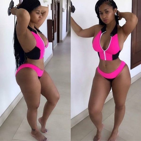women's bikini swimsuit suit design sports zipper underwear vest + pants tights swimsuit fashion sportswear, White;black
women's bikini swimsuit suit design sports zipper underwear vest + pants tights swimsuit fashion sportswear, White;black