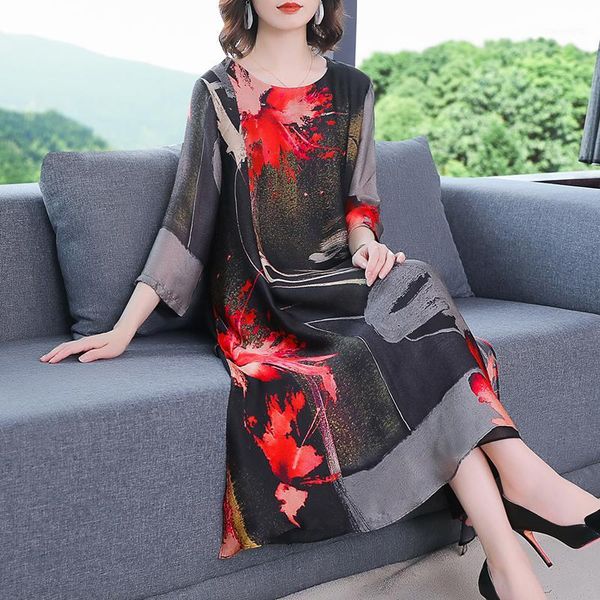 special direct sales 2021 summer new casual loose large size chiffon dress middle-aged was thin printed dress lengthened1, Black;gray
special direct sales 2021 summer new casual loose large size chiffon dress middle-aged was thin printed dress lengthened1, Black;gray