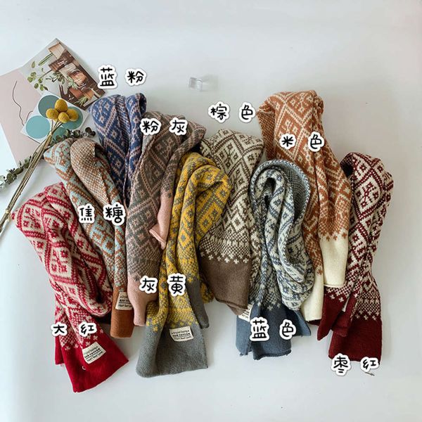 south korea dongdamen ins floret knitting children's scarf winter baby warm wool bib tide jhdv, Red;brown 
south korea dongdamen ins floret knitting children's scarf winter baby warm wool bib tide jhdv, Red;brown