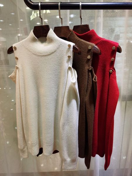 2021 winter designer women's pullovers ladies'luxury woolen buttons christmas sweater jumper clothes qff9, White;black
2021 winter designer women's pullovers ladies'luxury woolen buttons christmas sweater jumper clothes qff9, White;black