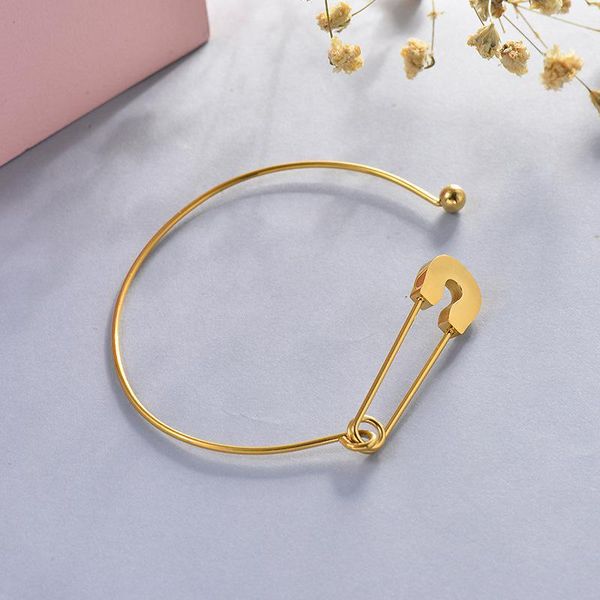 peri'sbox gold color big safety pin bangles thin chain geometric bangles for women titanium steel minimalist bangle 2020 jewelry1, Black
peri'sbox gold color big safety pin bangles thin chain geometric bangles for women titanium steel minimalist bangle 2020 jewelry1, Black