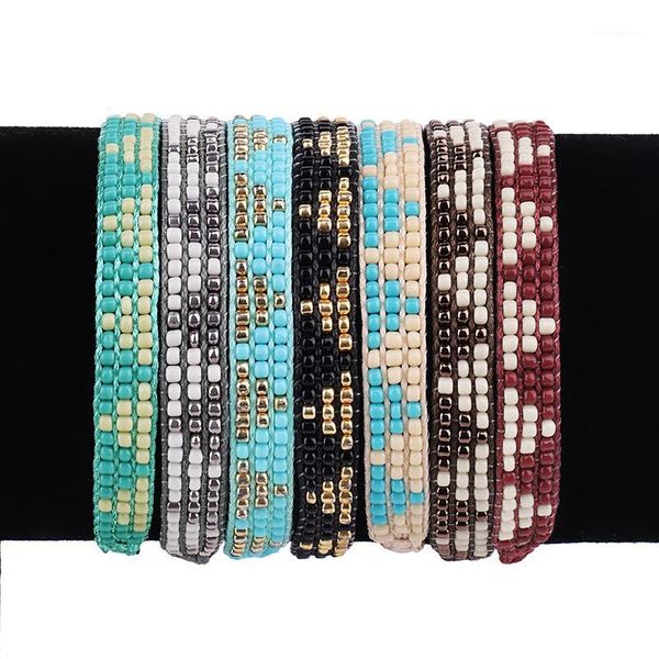 bohemia multicolor miyuki beads geometric bracelet & bangle for women adjustable charm handmade braided ethnic jewelry gift1, Golden;silver
bohemia multicolor miyuki beads geometric bracelet & bangle for women adjustable charm handmade braided ethnic jewelry gift1, Golden;silver