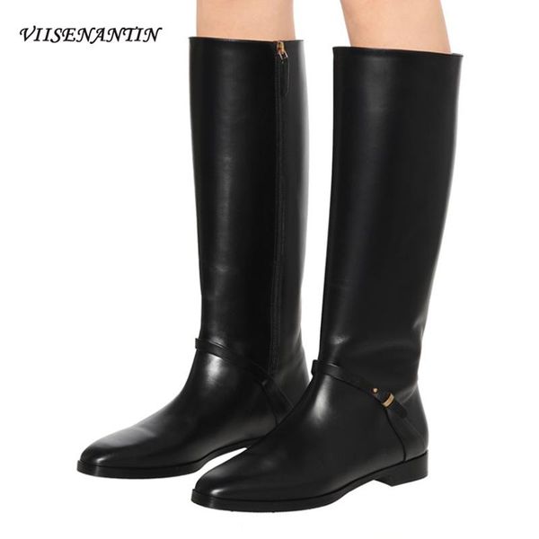 boots women elegant leather formal dress shoes 2021 arrival belt buckle decor side zipper combat riding boot, Black
boots women elegant leather formal dress shoes 2021 arrival belt buckle decor side zipper combat riding boot, Black