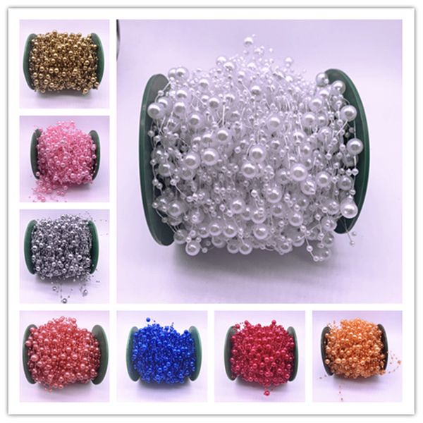 2pcs 1.3meters 3-8mm fishing line artificial pearls flower beads chain garland flowers wedding party decoration diy accessories
2pcs 1.3meters 3-8mm fishing line artificial pearls flower beads chain garland flowers wedding party decoration diy accessories
