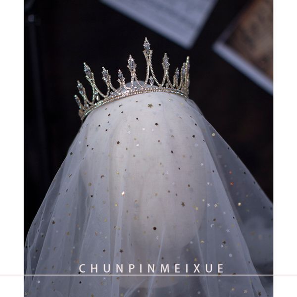 bride's main dress headdress super fairy crown hair ornament wedding jewelry set studio p taking and makeup accessories, Silver
bride's main dress headdress super fairy crown hair ornament wedding jewelry set studio p taking and makeup accessories, Silver