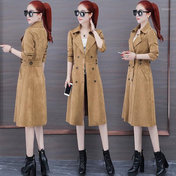 long section thick coat female korean 2020 fall and winter clothes new retro fashion casual suede jacket coat1, Tan;black
long section thick coat female korean 2020 fall and winter clothes new retro fashion casual suede jacket coat1, Tan;black