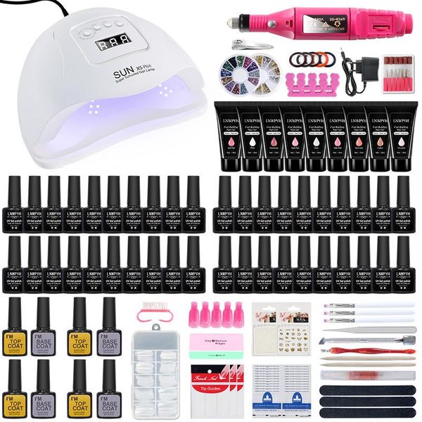 professional nail kit building quick extension gel nail polish set uv led lamp dryer&electric drill art tools set
professional nail kit building quick extension gel nail polish set uv led lamp dryer&electric drill art tools set